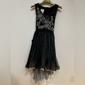 Iris & Ivy Black and White Formal Kids Dress